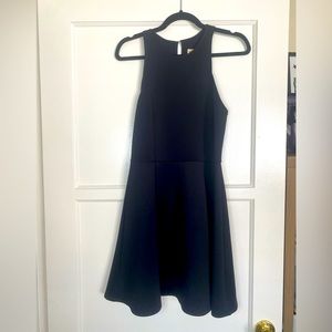 Hollister Neoprene Stretchy Black Skater Dress